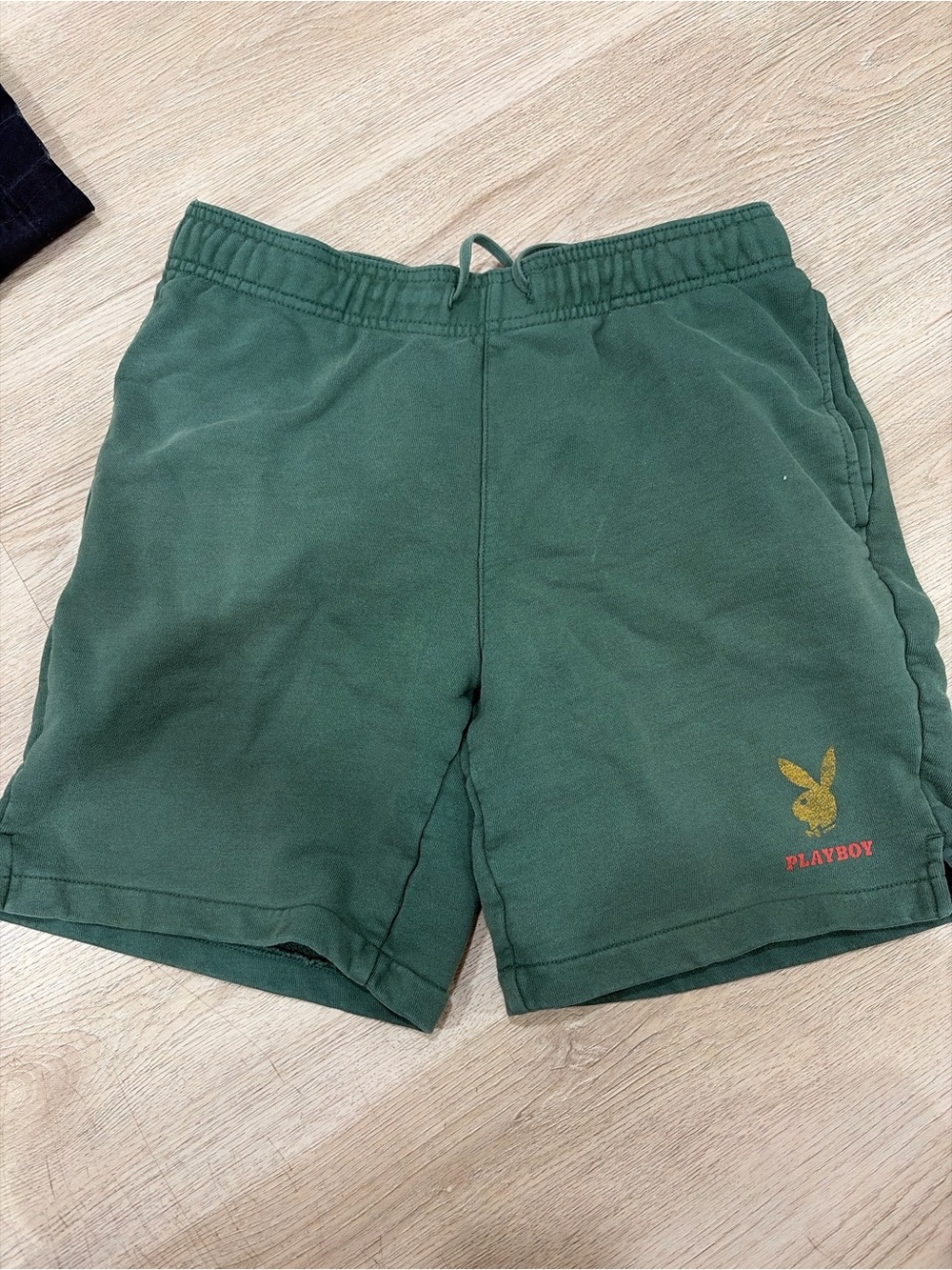 PLAYBOY Forest Green Athletic Shorts with Gold Logo